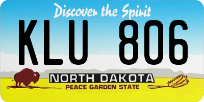 ND license plate KLU806