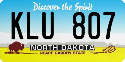 ND license plate KLU807