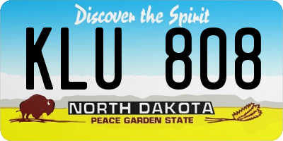 ND license plate KLU808