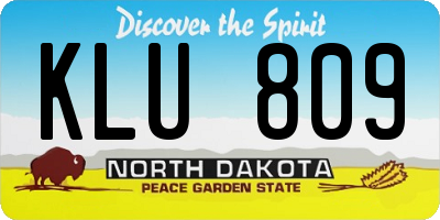 ND license plate KLU809