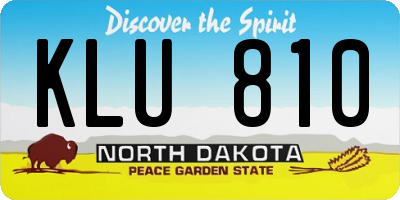 ND license plate KLU810