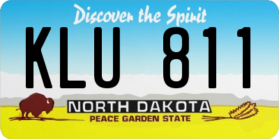 ND license plate KLU811