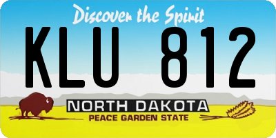 ND license plate KLU812