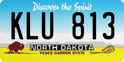 ND license plate KLU813