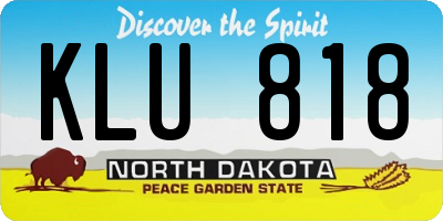 ND license plate KLU818