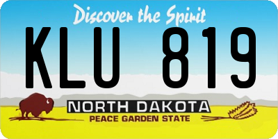 ND license plate KLU819