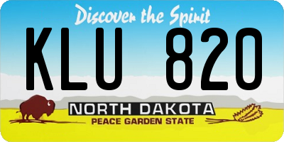 ND license plate KLU820