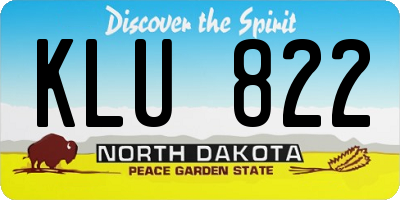 ND license plate KLU822