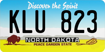 ND license plate KLU823