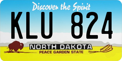 ND license plate KLU824