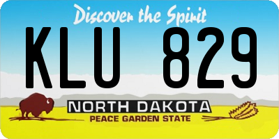 ND license plate KLU829