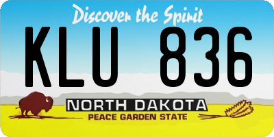 ND license plate KLU836
