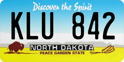 ND license plate KLU842