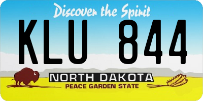 ND license plate KLU844