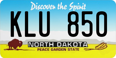 ND license plate KLU850