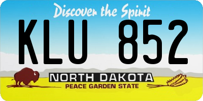ND license plate KLU852