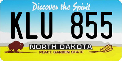 ND license plate KLU855