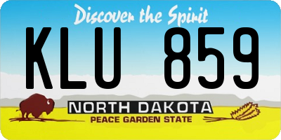 ND license plate KLU859