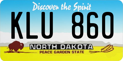 ND license plate KLU860