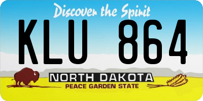 ND license plate KLU864