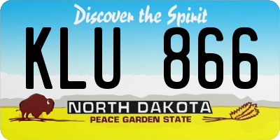ND license plate KLU866
