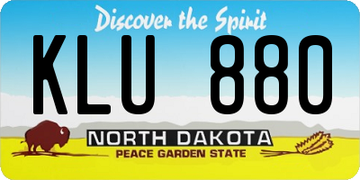 ND license plate KLU880