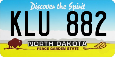 ND license plate KLU882