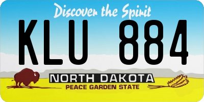 ND license plate KLU884