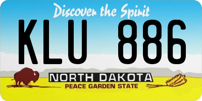 ND license plate KLU886