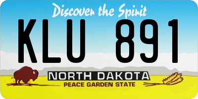 ND license plate KLU891