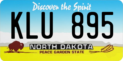 ND license plate KLU895