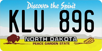 ND license plate KLU896