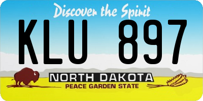 ND license plate KLU897