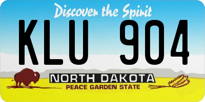 ND license plate KLU904