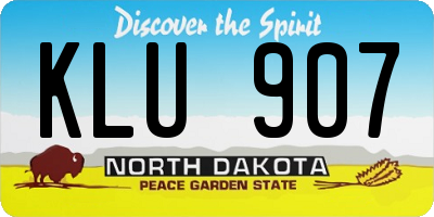 ND license plate KLU907