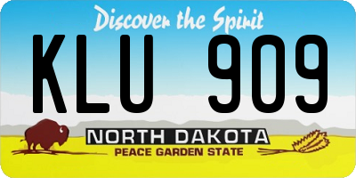 ND license plate KLU909