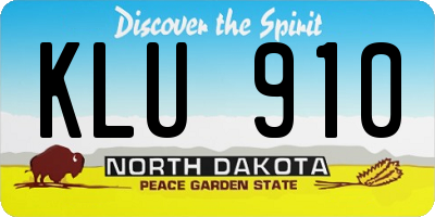 ND license plate KLU910