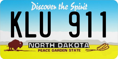 ND license plate KLU911
