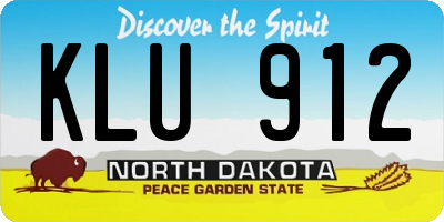 ND license plate KLU912