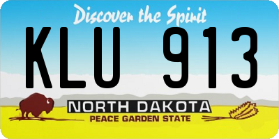 ND license plate KLU913