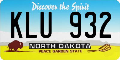 ND license plate KLU932