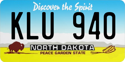 ND license plate KLU940