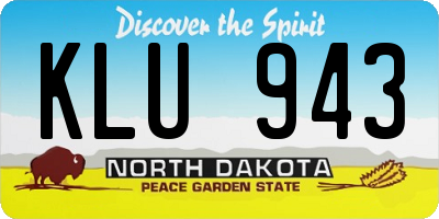 ND license plate KLU943