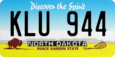 ND license plate KLU944