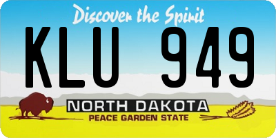 ND license plate KLU949