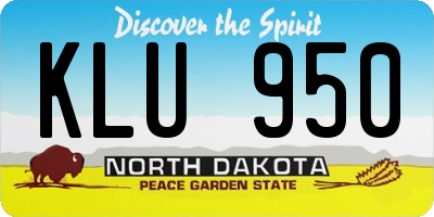 ND license plate KLU950