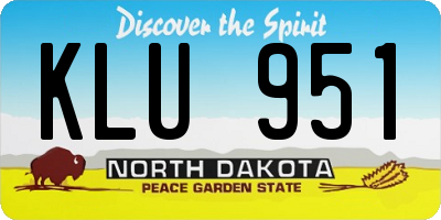 ND license plate KLU951