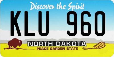 ND license plate KLU960