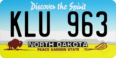 ND license plate KLU963