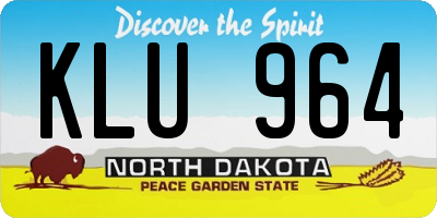 ND license plate KLU964
